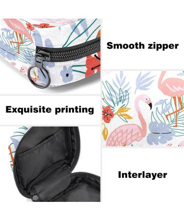 Flamingo Period Bag - Large Menstrual Cup Pouch & Sanitary Napkin Organizer - Buy Online on GoSupps.com