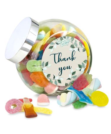 Slanted neck glass Thank You delicious candy mix to say thank you sweet thank you gift for friends colleagues and family