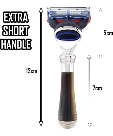 Horn Replica Mini-Razor & Holder for Men | High-Quality Shaving Set with 5 Blades - International Shipping Available - Buy Online on GoSupps.com