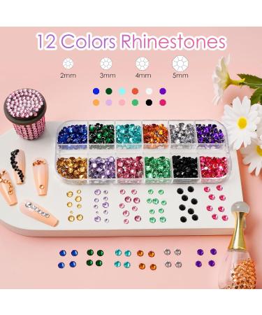 Canvalite Colorful Rhinestones for Face - AB & Clear Face Gems with Quick Dry Glue Picker Wax Pen & Tweezers for Nail Art & Makeup - Buy Online on GoSupps.com