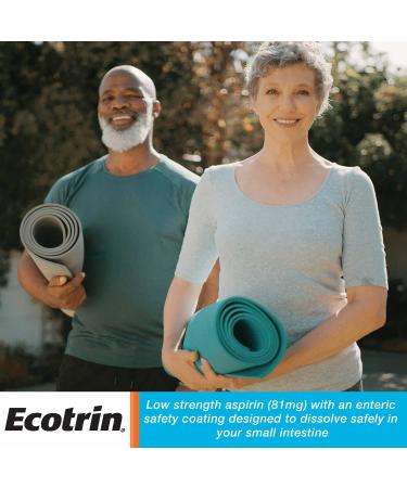 Ecotrin 81 mg Low Strength Aspirin | 150 Tablets x 2 Pack | Safety Coated - Buy Online on GoSupps.com