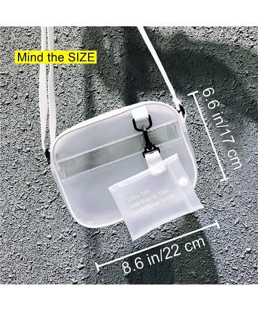 Enkrio Stadium Approved Clear Messenger Bag - Adjustable Crossbody Purse for Women, Men, Students - Buy Online on GoSupps.com