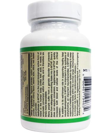 AlchePharma Coenzymated Methylfolate 1,360 mcg DFE - Bioactive L-5-MTHF - Gluten Free, Vegan, Non-GMO - Natural Cherry Flavor - 60 Lozenges - Buy Online on GoSupps.com