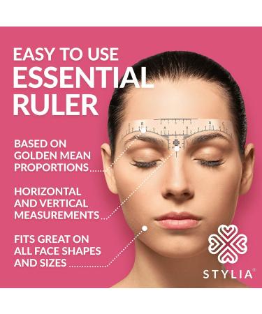 Disposable Eyebrow Ruler Stencils - 100-Pack Transparent Mapping Stickers for Microblading, Henna, Brow Extensions & Permanent Makeup - Peel & Stick Measuring Shaper Tool for All Face Shapes - Buy Online on GoSupps.com