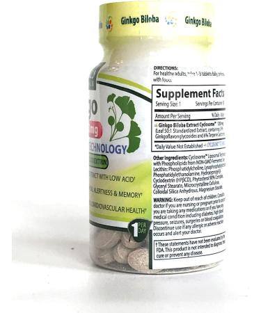 Liposomal Ginkgo Biloba | 120mg per Pill | Cognitive Support | Maximum Absorption Formula | 3 Month Supply | Non-GMO | Gluten-Free | Vegetarian | Lab Certified | USA - Buy Online on GoSupps.com