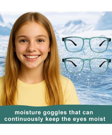 Hydrating Dry Eyes Glasses Kits with Extended Silicone Moisture Chambers Eye Protection Safety Glasses for UV Blue Light Blocking Anti-fog Aviod Allergens Dry Eyes Relief Unisex (Blue) - Buy Online on GoSupps.com