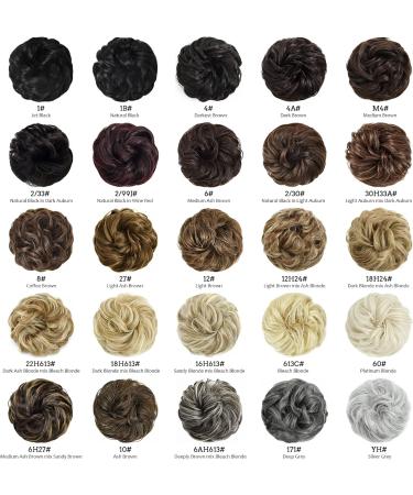 Yamel Natural Black Burgundy Messy Bun Hair Extension for Women - Updo Curly Scrunchie - Buy Online on GoSupps.com