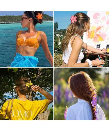 Tyfthui 8-Piece Matte Daisy Hair Claw Clips Set - Non-Slip Strong Hold Hair Accessories for Women & Girls - 8 Colors Cute Flower Hair Clips - Perfect Gift | Color A - Buy Online on GoSupps.com