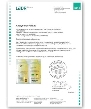 Buy F rstenmed Bio Psyllium Capsules - 360 Organic High-Dose 3000mg - Vegan Additive-Free Lab-Tested - Worldwide Shipping - Buy Online on GoSupps.com