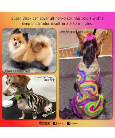 Opawz Permanent Pet Hair Color - Professional & Safe Dye for Dogs & Horses | Super Black Lasts 20+ Washes - Buy Online on GoSupps.com