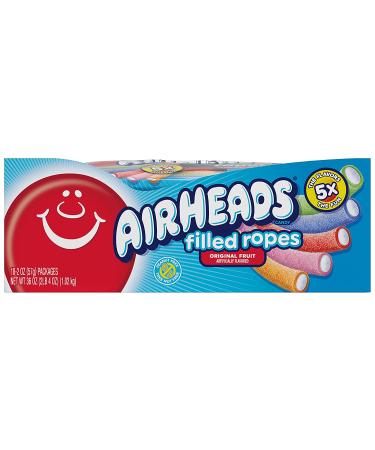 Airheads Candy Filled Ropes Original Fruit Halloween 2oz - Box of 18 Packs - Buy Online on GoSupps.com