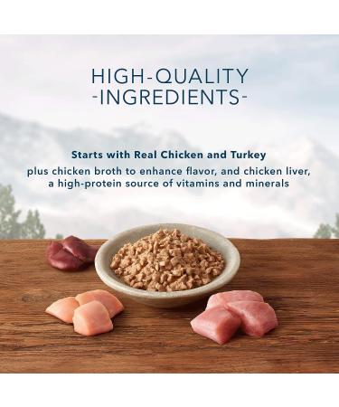 Blue Buffalo Wilderness Wild Delights Natural Wet Cat Food Chicken & Turkey Minced 5.5oz (Pack of 24 ) Large Cans Minced Chicken & Turkey - Buy Online on GoSupps.com