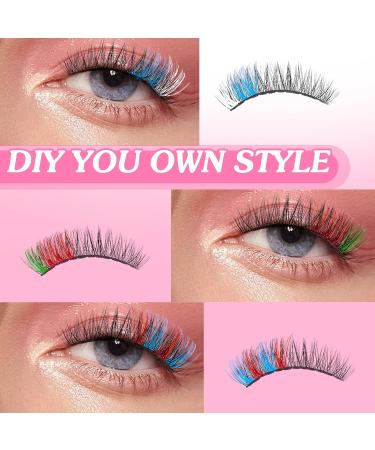Individual Colorful Eyelashes - 320pcs Lankiz 20D C Curl 10-16mm Mix | DIY Cluster Lashes for Eyelash Extensions - Buy Online on GoSupps.com