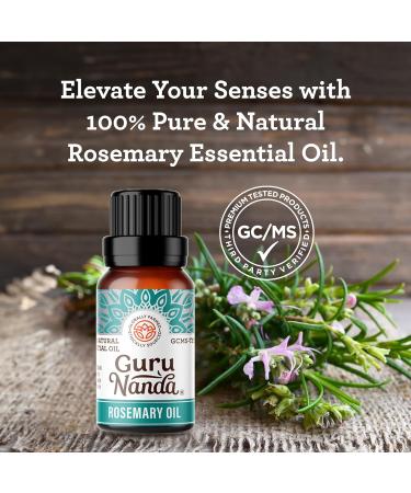 GuruNanda Vitamin E Oil (2 Fl Oz) 15000 IU Bottle & Rosemary Essential Oil 100% Pure & Natural 15ML Vitamin E Oil + Essential Oil - Buy Online on GoSupps.com