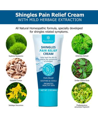 Roycederm Shingles Pain Relief Cream - Fast Acting Shingles Treatment, Anti-Itch Formula - Buy Online on GoSupps.com