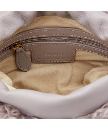 Pinko Women's Pouch Mini Neon Curls Eco Shea Bag - I41Q_Perla Antique Gold | Shop Internationally - Buy Online on GoSupps.com