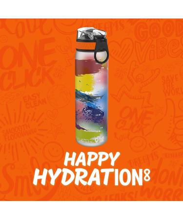 Ion8 Kid's One Touch On-The-Go Printed Water Bottle - Leakproof and BPA-Free Water Bottle - Fits Car Cup Holders and Kid's Backpacks 18 oz / 500 ml - Paint Splat - Buy Online on GoSupps.com
