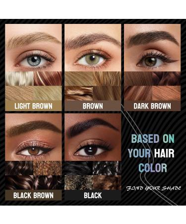 Curved Eyebrow Pen - Eyebrow Pencil Brow Pencil 2-in-1 Dual-Ended Microblading Eyebrow Pen with Micro-Fork-Tip and Precise Brush-Tip Create Natural Hair-Like Brows Long lasting brown - Buy Online on GoSupps.com