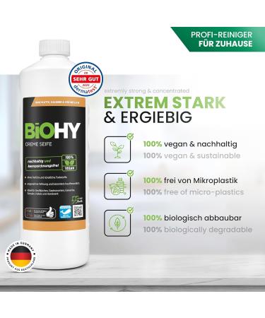  BIOHY BiOHY Cream Soap (10 Litre Bottle) | Skin-friendly Nourishing and Odourless Hand Soap | Liquid Refill with Plant Ingredients | Also Suitable for Face - Buy Online on GoSupps.com