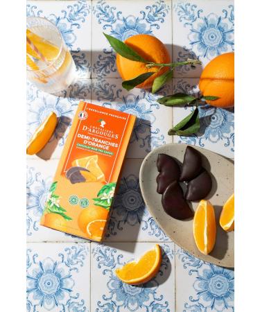 CHEVALIERS D'ARGOUGES French Master Chocolatiers Half slices of orange coated dark chocolate 70% - Tasting case 150g - Buy Online on GoSupps.com