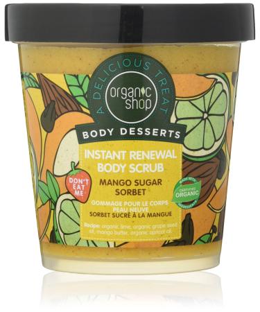 Organic Shop Body desserts Mango Sugar Sorbet Body Scrub 450ml Mango 450 ml (1 pack)