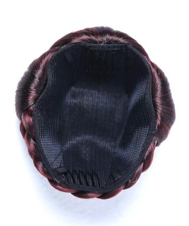 WIG ME UP HYD-6051-2/39 Hairpiece Bun - Braided Black Red Mix Chignon for Stylish Updos - Buy Online on GoSupps.com