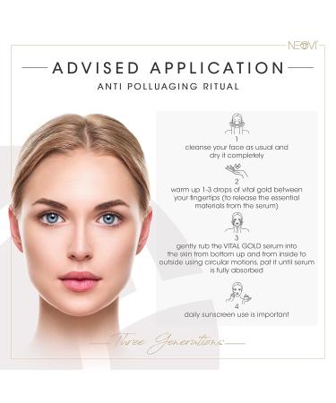 Neovi Vital Gold 50ml | Hyaluronic Acid Serum with 24k Gold | Anti-Aging Moisture Cream | Vitamins A B C | Dermatologically Tested for Optimal Hydration - Buy Online on GoSupps.com