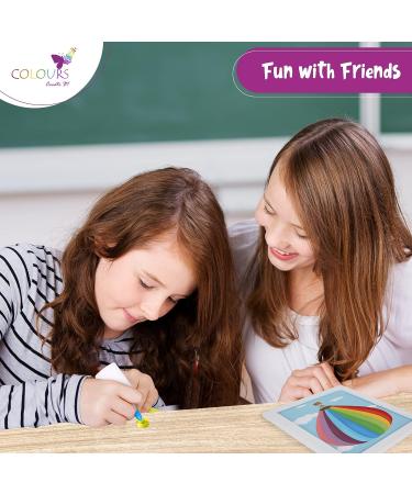 Colours Crafts Complete Quilling Kit with Wooden Frame Template - DIY Quilling Materials for Adults & Kids - Balloon Design - Buy Online on GoSupps.com
