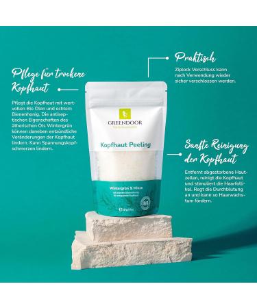  GREENDOOR GREENDOOR Winter Green Peppermint Scalp Scrub 220g for dry stressed scalp and hair follicles - Buy Online on GoSupps.com