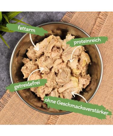 Lecker.Pet | 6 x 400 g Luna's 100% Chicken & Turkey Wet Dog Food | High Quality Dog Food | Natural & No Additives | Grain Free & No Added Sugars - Buy Online on GoSupps.com
