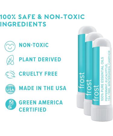 MOXE Frost - Energizing Aromatherapy Nasal Inhaler - Alleviate Headaches, Boost Focus & Energy - Cooling Sinus Blaster - Includes Peppermint, Eucalyptus, & Wintergreen Essential Oils - USA (1-Pack) 1 Pack (0.05 Ounce) - Buy Online on GoSupps.com