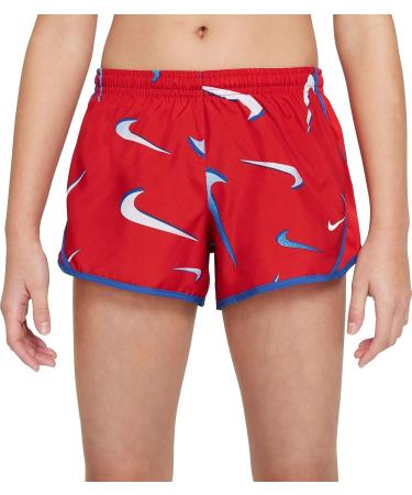 Nike Girl's Dry Tempo Shorts Swoosh - Medium University Red/White/Game Royal - Buy Online on GoSupps.com