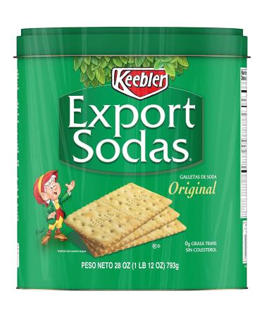 Export Original Sodas Crackers and Soup Crackers 28oz Lunch Snacks, 1.75lb Can - Pack of 1 - Buy Online on GoSupps.com