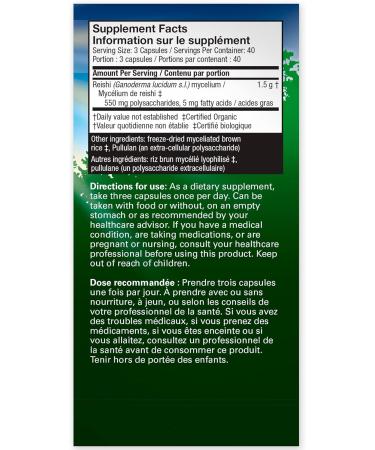 Host Defense Reishi Mushroom Capsules - 120 Count Liver Health Support Boost Energy & Stress Resistance with Polysaccharides & 1000mg Mushroom per Serving - Mushroom Supplements for natural immunity Mushroom Powder Extract Pills Host Defense Mushrooms 120 - Buy Online on GoSupps.com