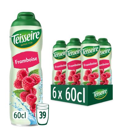 Teisseire Raspberry Syrup for Refreshing Drink Cocktails Recyclable Bottle 6x60cl