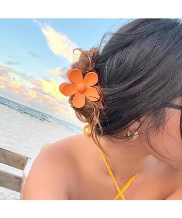 JOYOYO 4 Pcs Medium Flower Hair Claw Clips for Women & Girls - Lightweight 3 Inch Bright Colors Floral Clips for Thick & Thin Hair - Buy Online on GoSupps.com