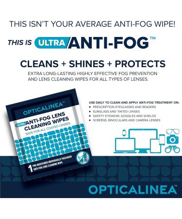 Ultra Anti-Fog Lens Cleaning Wipes - Pre-Moistened for Eyeglasses Sunglasses Screens & More | 200 Count (2 PACK) - Best International Shipping - Buy Online on GoSupps.com
