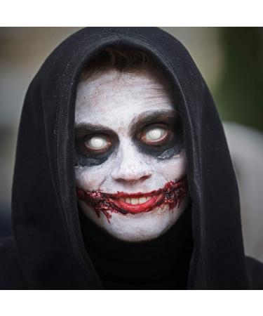 Buy Aricona White Colored Contact Lenses - Daily Half-Blind Halloween Special Effects | International Shipping - Buy Online on GoSupps.com