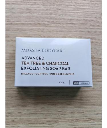 Tea Tree Oil and Charcoal Exfoliating Soap Bar - Made In U.K Exfoliating Body Scrub Soap for Spots Blackheads Pimples Blemishes Oily Skin | Paraben and Cruelty FREE-100g - Buy Online on GoSupps.com
