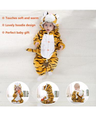 COOKY.D Unisex Hooded Romper Jumpsuit - Winter Tiger Design | 12-18 Months - Buy Online on GoSupps.com