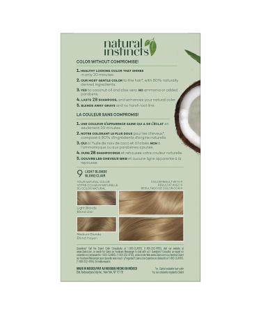 Clairol Natural Instincts Demi-Permanent Hair Dye 9 Light Blonde Hair Color Pack of 3 - Buy Online on GoSupps.com
