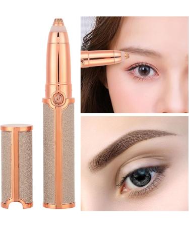 Eyebrow Shaver Portable Safe Lipstick Shape Electric One Key Switch Eye Brow Shaper for Women Girls (Gold) - Buy Online on GoSupps.com
