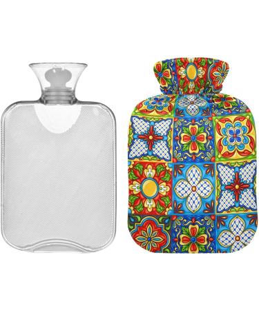 Mexican Talavera Ceramic Heat Bottle | Pain Relief Hot Water Bag for Neck & Shoulder | 1L - Buy Online on GoSupps.com