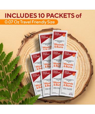 Marie Originals Wounds Burns & Chafing Pouch 10 Packets Max Strength First Aid Anti Chafing Cream for Men and Women with Natural Botanicals for Active Lifestyles Soothes Dry Cracked Skin On-The-Go - Buy Online on GoSupps.com