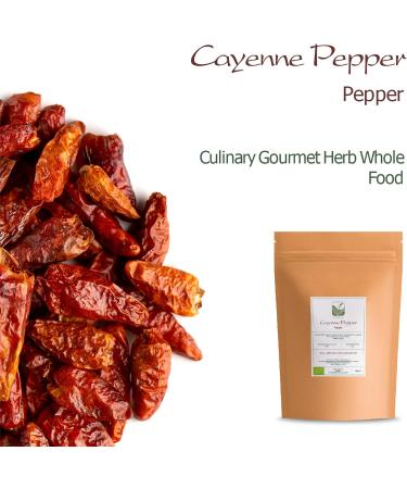 Organic Cayenne Pepper Whole Spice - Hot and Spicy - Dried Red Peppers 700g - Buy Online on GoSupps.com