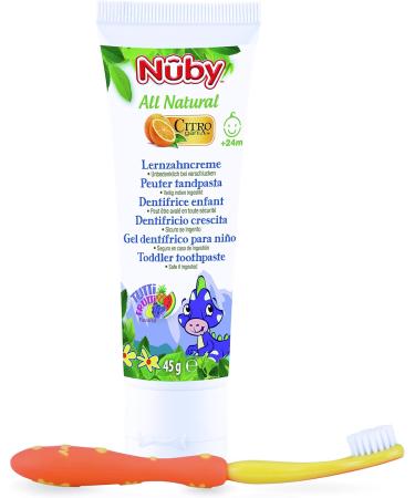 Nuby CG18045 All Natural Combo Pack Complete Toothpaste and Toothbrush - Buy Online on GoSupps.com