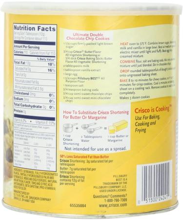 Crisco Butter Flavor All Vegetable Shortening 48 oz. - Buy Online on GoSupps.com