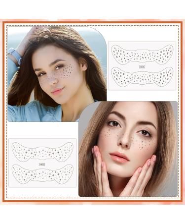 20-Piece Waterproof Temporary Freckle Tattoo Stickers - Natural Looking Henna Freckles for Men, Women, and Girls - Party Makeup Accessories - 5 Styles - Buy Online on GoSupps.com