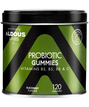 Probiotic rubber for the intestine |120 rubber with natural blackberry taste |Darmflora flatulence feeling of fullness |Bifidobacterium Lactobacillus Vitamin C B3 B5 B6 |For gummy bear lovers