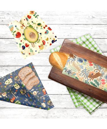 Organic Beeswax Wrap 9-Pack for Eco-Friendly Food Storage - Forest Animals Design - Buy Online on GoSupps.com